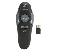 ASHATA Clicker di Presentazione USB Wireless, Presentatore Wireless Remoto PPT Clicker di PowerPoint, 15m Telecomando Ergonomico Telecomando Portatile Clicker per Ufficio Scolastico