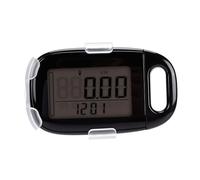 ASHATA Contapassi 3D con Clip, Contapassi Accurato per Camminare e Correre, Ampio Display, Batteria da 12 Mesi, Sensore di Movimento Portatile, Sportivo con Clip in Vita per Anziani, Semplice