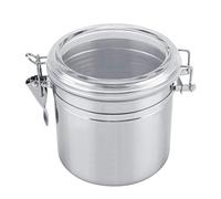 ASHATA Contenitore per Caffè,Barattolo a Pressione,Contenitore da Cucina in Acciaio Inox per Chicchi di Caffè,Contenitore per caffè, zucchero, tè in grani(1100ml)