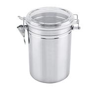 ASHATA Contenitore per Caffè,Barattolo a Pressione,Contenitore da Cucina in Acciaio Inox per Chicchi di Caffè,Contenitore per caffè, zucchero, tè in grani(1900ml)