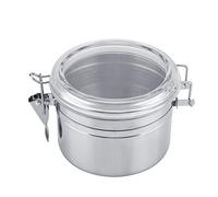 ASHATA Contenitore per Caffè,Barattolo a Pressione,Contenitore da Cucina in Acciaio Inox per Chicchi di Caffè,Contenitore per caffè, zucchero, tè in grani(800ml)