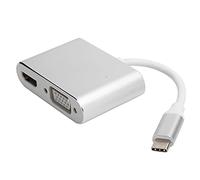 ASHATA Convertitore VGA da Tipo C a HDMI, Adattatore Video VGA da USB C a Interfaccia Multimediale HD, Convertitore Splitter Multi-Display da Maschio a Femmina per Telefoni Portatili