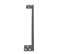 ASHATA Coprilamiera per Porta a L, Lastra in Acciaio Inox, Lunghezza 11 | Black Door Lock Protector Plate, Anti Burglar Reinforcement for House, 28cm Security Plate with Screws, 2 Pack
