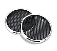 ASHATA Cover per diffusori, 2 PCS Diffusori da 1 Pollice Decorazione Griglie protettive Copertura Custodia in Acciaio, Rotonda