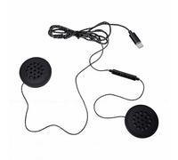 ASHATA Cuffia per Casco Moto Cablata, Auricolare Stereo per Casco con Microfono, Cavo Lungo 1,2 M, Controllo Volume in, Audio Vivavoce per Ciclisti Che Viaggiano in Tournée