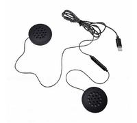 ASHATA Cuffie per Casco da Moto Cablate con Audio Stereo |Auricolare con Cavo da 1,2 M con Controllo del Volume del Microfono per Moto