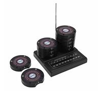 ASHATA di Chiamata Wireless da 1 a 10 Ristoranti, di Chiamata Wireless per Ospedali, Sistemi di Cercapersone per Ristorante Plug And Play con Chip Professionale a 20