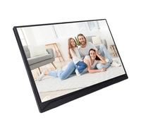 ASHATA Display Esterno per Laptop 1080P, Secondo Schermo da 15,6 Pollici con Mirroring per Telefono Cellulare WiFi Wireless, Monitor Portatile da Viaggio con Supporto