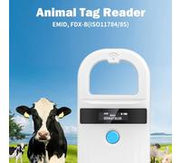 ASHATA Display OLED Portatile a Doppia Frequenza per Scanner per Microchip per Animali Domestici per la Gestione di Piccoli Animali BT 4.0 Leggero e Versatile (#2)