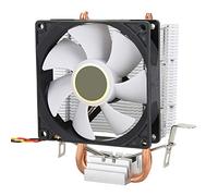 ASHATA Dissipatore di Calore CPU, Connettore CPU a 3 Pin Ventola Accessorio del Computer Ventola di Raffreddamento CPU Non Leggera a 2 Tubi in Ottone per 775/1155/ (Bianco)