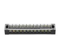 ASHATA Dual Row 12 Pos Terminal Block 600V 15A Pre Insulated Barrier Strip | Striscia di collegamento elettrico, terminale a vite a doppia , cablaggio per elettrodomestici, blocco barriera a 12