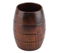 ASHATA Eboxer Novità Bicchiere da birra in legno a forma di botte in legno, Bicchiere da birra retrò marrone, boccale artigianale, per vino, caffè, tè, birra, bicchiere, per