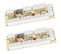 ASHATA Encoder USB per PC Zero Delay, Scheda Encoder USB per Controller di Gioco con Cavo per Pulsanti e Cavo Joystick a 5 Pin, per PC per MAME per Retropie(QM070913