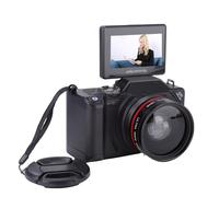 ASHATA Fotocamera Digitale 4K per Fotografia con Messa a Fuoco Automatica, Fotocamera per Vlogging da 64 MP per YouTube con Schermo Ribaltabile da 3 Pollici, Zoom Digitale 18X, Selfie (BLACK)