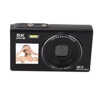 ASHATA Fotocamera Digitale 5k per Fotografia Automatica, Fotocamera UHD 80MP per YouTube con Doppio Schermo, Zoom Digitale 18x, WiFi, Flash Integrato, per i Creatori di Contenuti (32GB)