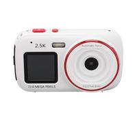 ASHATA Fotocamera digitale a doppio schermo, display a colori anteriore da 2,4 pollici, display posteriore da 1,54 pollici, fotocamera compatta da 72 MP con zoom digitale 16x, lettore MP3 per