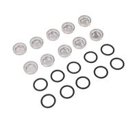 ASHATA Freno Moto Adatto per Sostituire il Vetro della Spia del Cilindro Principale, 10 Pezzi in Vetro della Spia del Serbatoio del Cilindro del Freno per lo Schermo Dell'olio Trasparente (18MM)