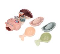 ASHATA Giocattoli da Bagnetto per Bambini - Tazze Colorate Impilabili per Doccia Subacquea - Sviluppa Intelligenza e Riconoscimento in Materiale Plastico per Bambini di età Superiore a 18 Mesi