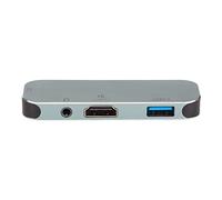ASHATA Hub di Tipo C, Docking Station di Tipo C Hub USB C 4K 60Hz 10 Gbps, da Tipo C a USB3.1 USB2.0 PD AUX, Mini Portatile in Lega di Alluminio, per per per OS X