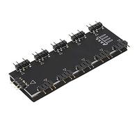 ASHATA Hub RGB, Scheda Madre Hub RGB, 10 canali PCB Pratico Perno Orizzontale per Scheda Madre PC, Scheda Madre Desktop(5V 3-Pin)