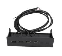 ASHATA Hub USB sul Pannello Frontale, Hub USB da 5,25 Pollici a 4 Porte con Porte USB 2.0, Pannello Frontale 'unità Ottica USB per Scheda Madre Desktop, Plug And Play