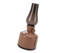 ASHATA Humidificatore Lampada Cherosene, 260 Ml 1200 MAh Batteria 1800k Desktop Air Humidifier con Luce Notturna per Casa (BROWN)