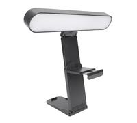 ASHATA Illuminazione per videoconferenze, display a LED per computer, luce di riempimento, 10 luminosità, 3 colori, multi angolo regolabile, luce di riempimento girevole per videochiamate e selfie di