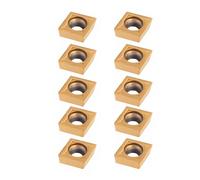 ASHATA Inserti in Metallo Duro,Punte in Metallo Duro 10pz Inserti per Lama CNC Utensile per Tornio con Taglierina per Lama con Scatola (CCMT09t304 CCMT32.5)