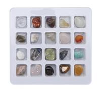 ASHATA Kit di Raccolta Rocce per Bambini da 20 Pezzi, Set Educativo per Scienze Geologiche e Minerali delle Rocce con Tabella di Identificazione, Giocattoli Educativi per Ragazzi e Ragazze Dai 5