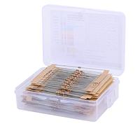 ASHATA Kit di Resistori a Film di Carbonio 640 Pezzi 64 Valori 1Ω-10MΩ | Componenti elettronici, progetti di circuiti fai-da-te, set di resistenze assortiti, hobbisti di elettronica di laboratorio