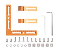 ASHATA Kit Dispositivo di Posizionamento del Pezzo, Morsetto per Morsa da Tavolo Perforato con Scanalatura a T con Bloccaggio Laterale di Posizionamento Ripetibile per Incisione con Lavorazione CNC