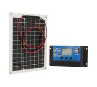 ASHATA Kit Pannello Solare Ad Alta Efficienza da 15 W con Controller 50 A per, Kit Controller Caricabatterie Solare Portatile con Ricarica per Tutte le Stagioni per attività All'aperto
