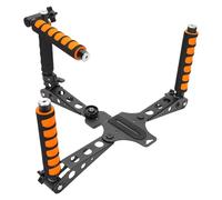 ASHATA Kit stabilizzatore per fotocamera regolabile, stabilizzatore per spalla per fotocamera con impugnatura antiscivolo Supporto pieghevole leggero in lega di alluminio