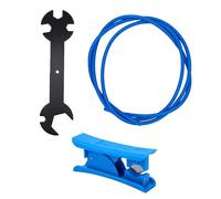 ASHATA Kit Tubo in PTFE per Filamento da 1,75 Mm, 2M con Raccordi PC4-M10 | Set PTFE Blu, Resistente Al Calore 280°C, Compatibile con Ender 3 3 Pro 3 V2 5 5 Pro CR 10, Include Taglierino e 4