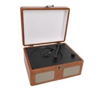 ASHATA Lettore CD retrò Portatile Bluetooth 5.0 con Telecomando Design Giradischi per Domestico, Lettore CD Valigia
