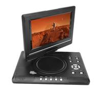 ASHATA Lettore DVD Portatile da 9,8 Pollici, Schermo Girevole a 270°, Lettore DVD per Auto con Antenne a Doppio Altoparlante, Supporto Ingresso USB, Uscita AV, Formati di Dischi (EU)