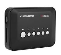 ASHATA Lettore multimediale HDMI Mini 1080P Full-HD Ultra HDMI Lettore multimediale digitale con adattatore e telecomando per unità USB MKV/RM- MMC e schede SD Lettore HD (nero)