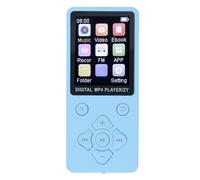 ASHATA Lettore musicale digitale portatile, schermo a colori da 1,8 pollici, con Bluetooth 5.0 e archiviazione da 64 GB, per registrazione vocale e intrattenimento (blu)