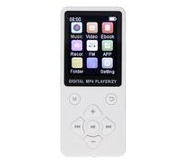 ASHATA Lettore musicale digitale portatile, schermo a colori da 1,8 pollici, con Bluetooth 5.0 e archiviazione da 64 GB, per registrazione vocale e intrattenimento (bianco)