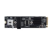 ASHATA M.2 M Key PCIe a USB 3.1 Adattatore pannello frontale Design compatto per accesso dati ad alta velocità 22x80mm