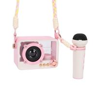 ASHATA Macchina Karaoke per Bambini, Mini Macchina Karaoke con Microfoni Wireless e Altoparlante Bluetooth Portatile, Migliori Regali per Ragazze e Ragazzi Dai 3 Ai 12 Anni (PINK)