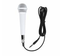 ASHATA Microfono Cablato Portatile, Microfono Cablato con Jack da 6,35 Mm Clear Sound per Feste Karaoke, Microfono Dinamico Professionale Ergonomico per Palcoscenici di Canto (WHITE)