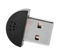 ASHATA Microfono da Studio Super Mini USB Microfono Portatile con Cancellazione del Rumore per Computer di Registrazione per PC Omnidirezionale a 360° Plug and Play per Skype Chat (BLACK)