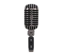 ASHATA Microfono vocale dinamico, classico, vintage, prestazioni audio chiaro, per studi di registrazione, palcoscenico, in lega di zinco
