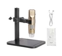 ASHATA Microscopio Digitale Wireless, Microscopio con Ingrandimento 1600X Portatile con 8 Luci LED, Macchina per l'analisi della Pelle del Cuoio Capelluto per l'ispezione dei Gioielli di
