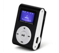 ASHATA Mini Lettore MP3 con Schermo LCD, Lettore Musicale Portatile con BackClip, Lettore Multimediale di Musica Digitale Mini Lettore MP3 BackClip con Auricolare e Cavo USB per la Corsa (Nero)