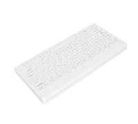 ASHATA Mini Tastiera Wireless 2.4G con Ricevitore USB Tastiera da Gioco per Intrattenimento da Ufficio a 78 Tasti a Luce Sottile per PC Computer Portatile (White)