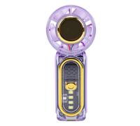 ASHATA Mini Ventilatore Portatile con Display a LED |Ricaricabile USB Portatile a 5 velocità da 20000 Giri/min per Viaggi all'aperto (PURPLE)