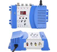 ASHATA Modulatore RF/Video, Modulatore RF Display Digitale Convertitore AV-TV VHF UHF, Modulatore RF Ergonomico con LED per Ricevitore Satellitare/Videocamera/Dvd ECC.(EU)