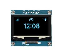 ASHATA Modulo Display Avanzato, Modulo Diodi Organici a Emissione di Luce SSD1309 da 1,54 Pollici, Interfaccia SPI I2C a 4 Fili Risoluzione 128x64 per RasPi STM32 (Modulo OLED da 1,54